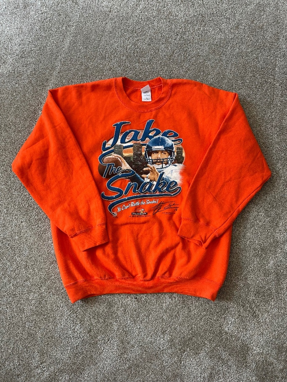 Vintage Jake Plummer The Snake Denver Broncos Graphic Sweatshirt Size XL
